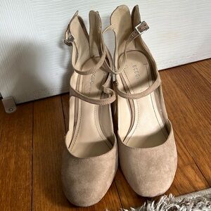 BCBGeneration Nude Suede Heels